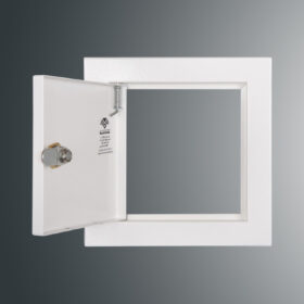 Drzwiczki rewizyjne SP 150x150 RAL9003 kołnierz szer.2