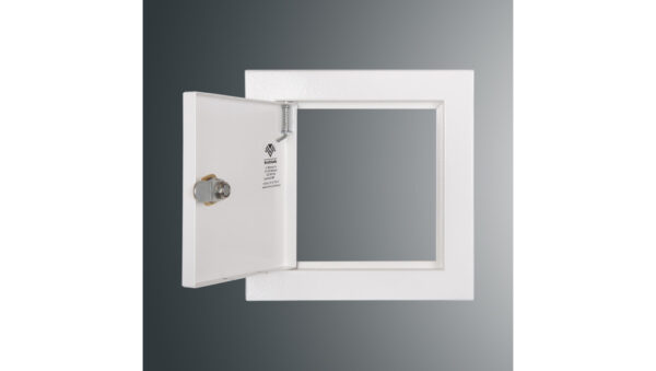 Drzwiczki rewizyjne SP 150x150 RAL9003 kołnierz szer.2