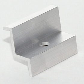 Klema końcowa 30mm Dł: 50mm anodowana srebrna