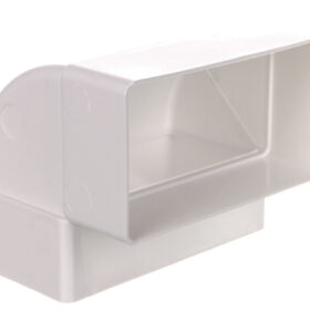 Kolano wentylacyjne pionowe 90 stopni 110x54mm białe WP060 (pakowane woreczek z zawieszką)