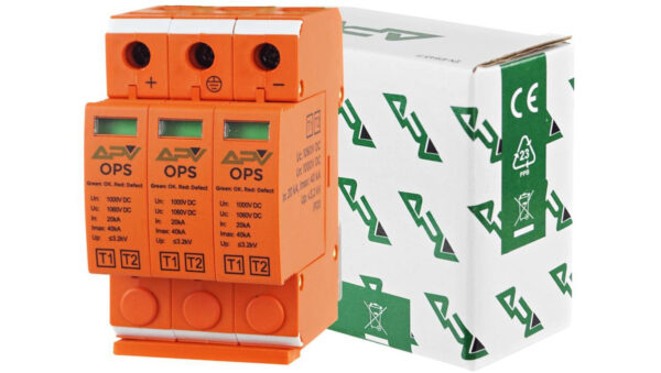 OGRANICZNIK PRZEPIĘĆ T1 T2 B+C DC FOTOWOLTAICZNY APV-OPS-3P-T1+T2