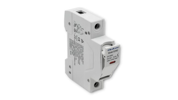 Qoltec Podstawa bezpiecznikowa z diodą + bezpiecznik DC 1P1000V 30A 10x38 solar