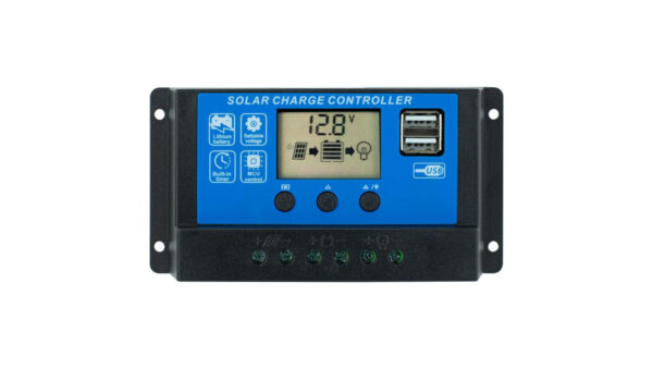 Regulator solarny Kontroler ładowania PWM 10A 12V/24V LCD 2xUSB VOLT