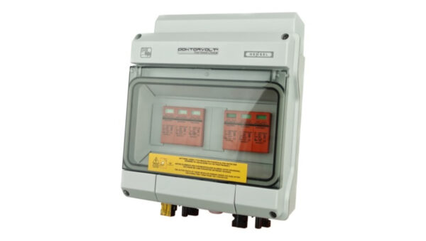 Rozdzielnica fotowoltaiczna solarna PV DC 1000V T1 T2 40kA 2-stringowa MC4 IP65 Doktorvolt 4593
