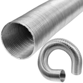 Rura aluminiowa spiro kanał wentylacyjny rozciągliwy Fi 125 długość do 3m