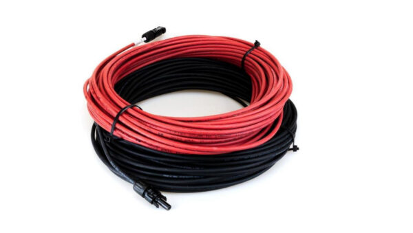 SET 6mm2 Kabel fotowoltaiczny Czerwony Czarny MC4 + WTYCZKA PV 40M