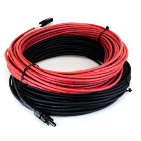 Set kabel fotowoltaiczny 4mm2 czerwony i czarny PV ze złączkami MC4 2x 8m