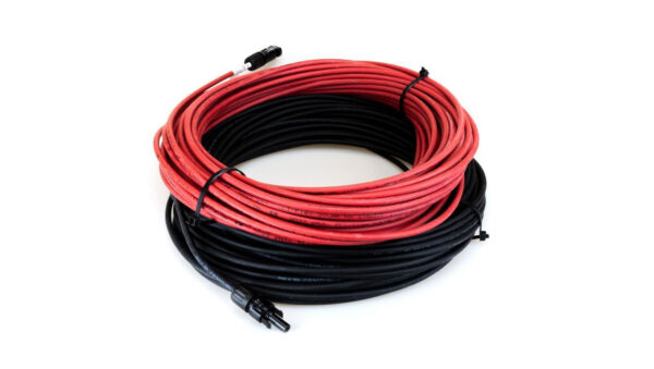 Set kabel fotowoltaiczny 4mm2 czerwony i czarny PV ze złączkami MC4 2x 8m