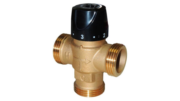 Termostatyczny zawór mieszający antyoparzeniowy (model 726): 1″GZ męski
