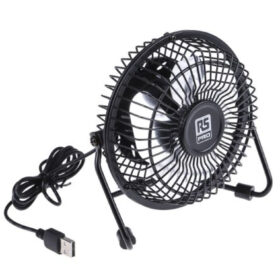 USB Desk fan Metal guard black