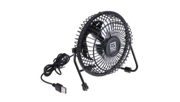 USB Desk fan Metal guard black