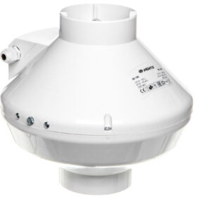 Wentylator kanałowy odśrodkowy fi 100 230V 80W 205m3/h 46dB biały VK100