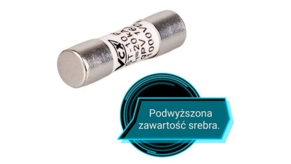 Wkładka bezpiecznikowa cylindryczna topikowa gPV 10x38 32A DC SILVER - VCX