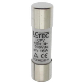 Wkładka bezpiecznikowa topikowa cylindryczna rurkowa fotowoltaiczna 10x38 gPV 16A 1000V DC 9573
