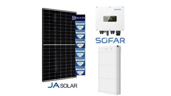 Zestaw Hybrid 10.13 kW: SOFAR HYD10KTL-3PH +25*JA SOLAR 405W MR Czarna rama + Magazyn energii Sofar 15kWh BTS E10-DS5