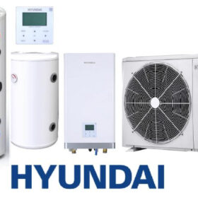 Zestaw Pompa ciepła: HYUNDAI Split 10kW+ zasobnik buforowy SL 130L + zasobnik ciepłej wody SOLITANK 245L z wężownicą 3