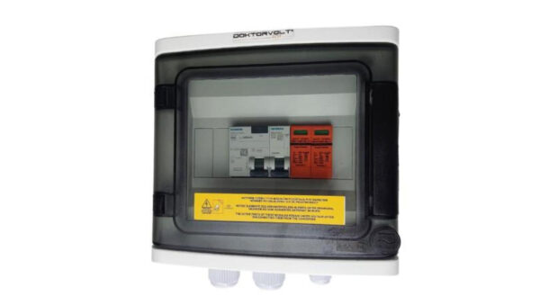 Doktorvolt Rozdzielnica PV Fotowoltaiczna Solarna AC SIEMENS 1F C20A 25A 300mA T1 T2 0720 DV‑0720‑FOT