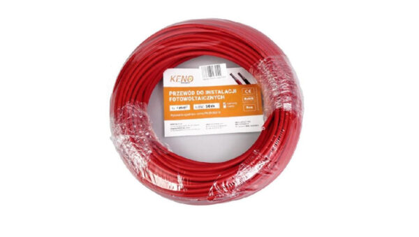 Przewód KENO 4mm2 czerwony opakowanie KABEL‑4MM‑RED‑50M