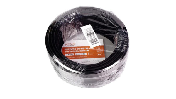 Przewód Keno 4mm2 czarny opakowanie 100m (KABEL‑4MM‑BLACK‑100M)