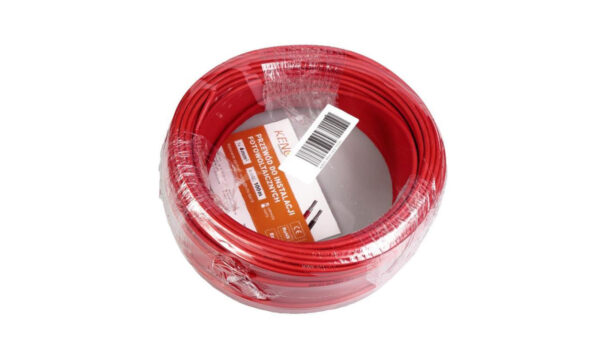 Przewód Keno 4mm2 czerwony opakowanie 100m (KABEL‑4MM‑RED‑100M)