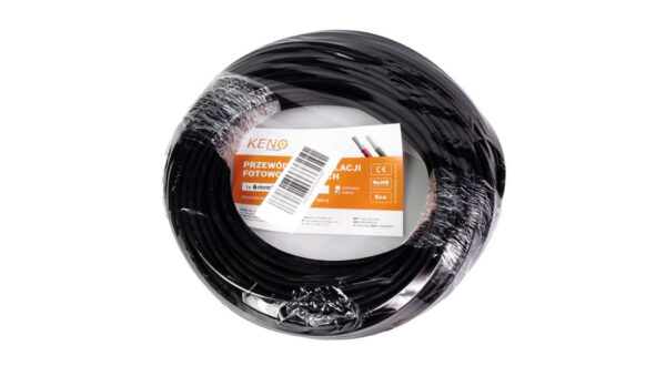 Przewód Keno 6mm2 czarny opakowanie 50m (KABEL‑6MM‑BLACK‑50M)