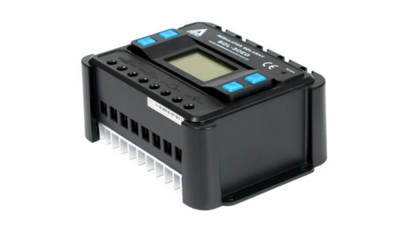 Solarny regulator ładowania PWM SOL‑30ED 12/24 ‑ 30A (wyświetlacz LCD)