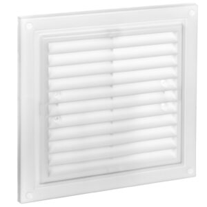 Kratka wentylacyjna nawiewno‑wywiewna 150x150mm z siatką biały WPZFTMV150X150WH